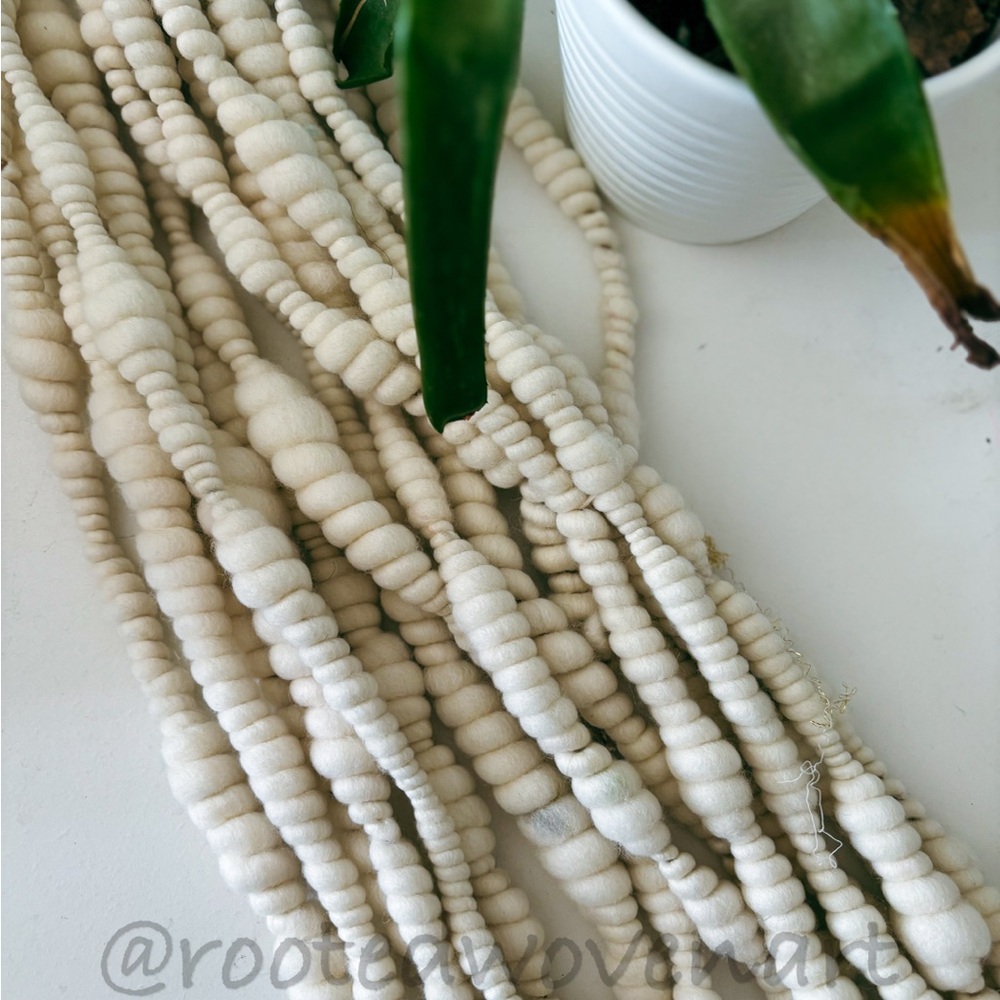 Handcrafted White hand spun Art yarn